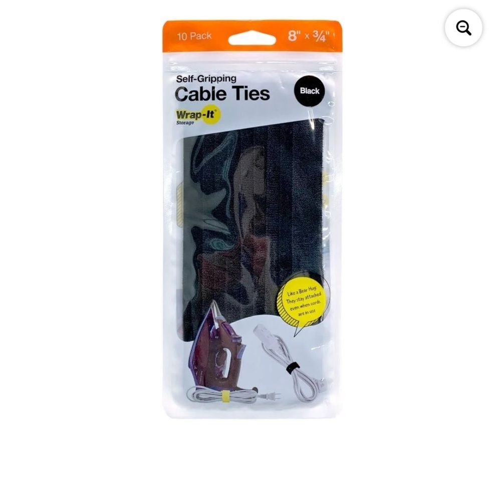 Self-Gripping Cable Ties - 8-in. (10-Pack)